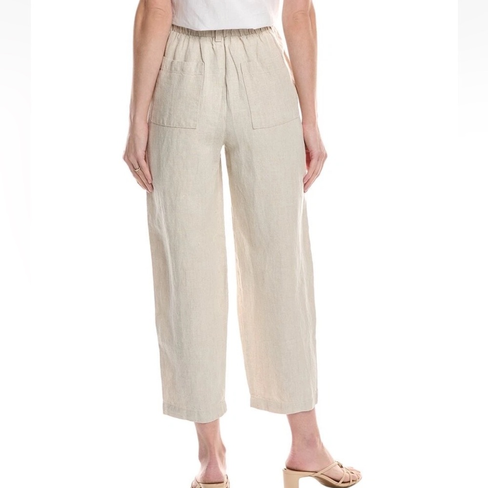 Bella Dahl Relaxed Pleat Front Linen Trouser Sand Size M - Picture 2 of 7